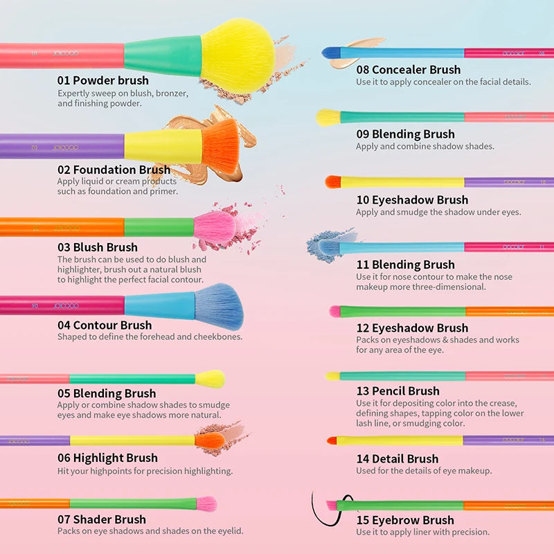 Docolor Colorful Makeup brush set