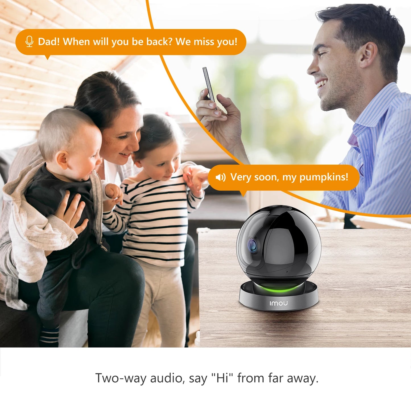 Wifi Camera indoor AI Human Detection Camera with Night Vision