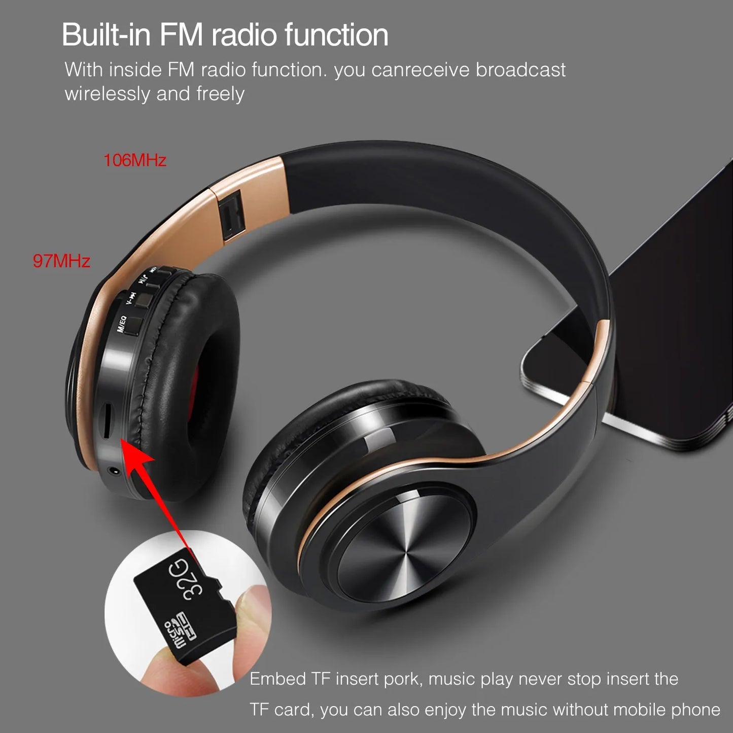 Wireless Bluetooth Headphones Stereo Headset