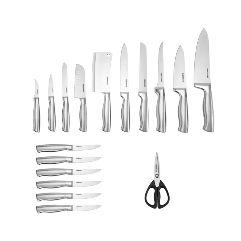 Professional 18-piece Forged Hollow Handle Stainless Steel Knife Block Set - One Shop Ventures