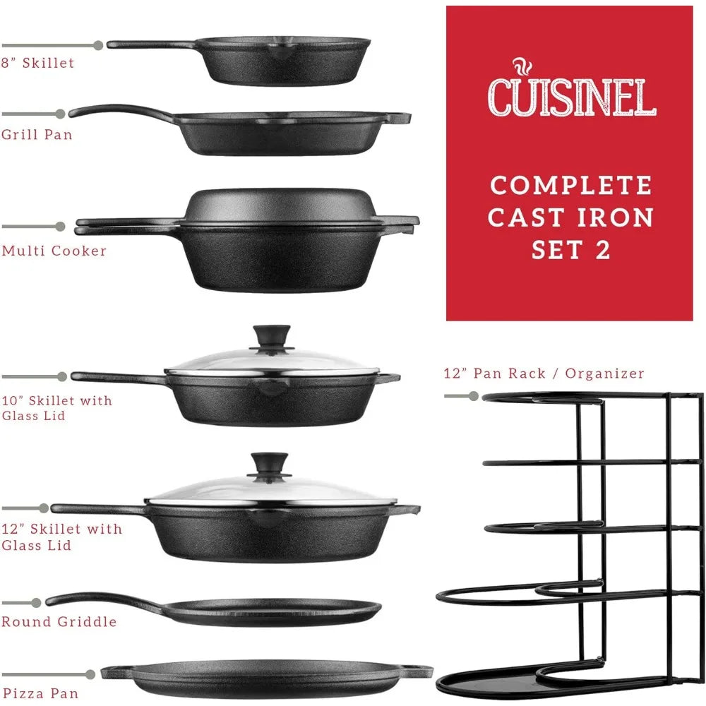 Cuisinel Cast Iron Non-stick Cookware set - One Shop Ventures