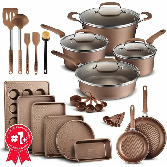 Cookware Set -Reinforced Pressed Aluminum Metal - One Shop Ventures