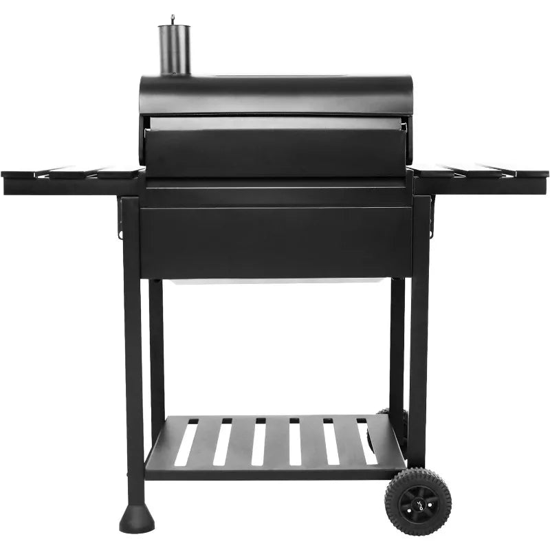 24” Charcoal Grill Outdoor Smoker with Side Tables - One Shop Ventures