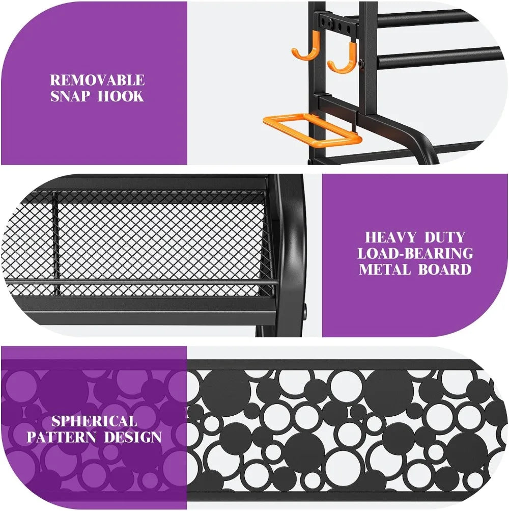 Gym Storage Rack for Yoga Mat Kettlebells and Strength Training