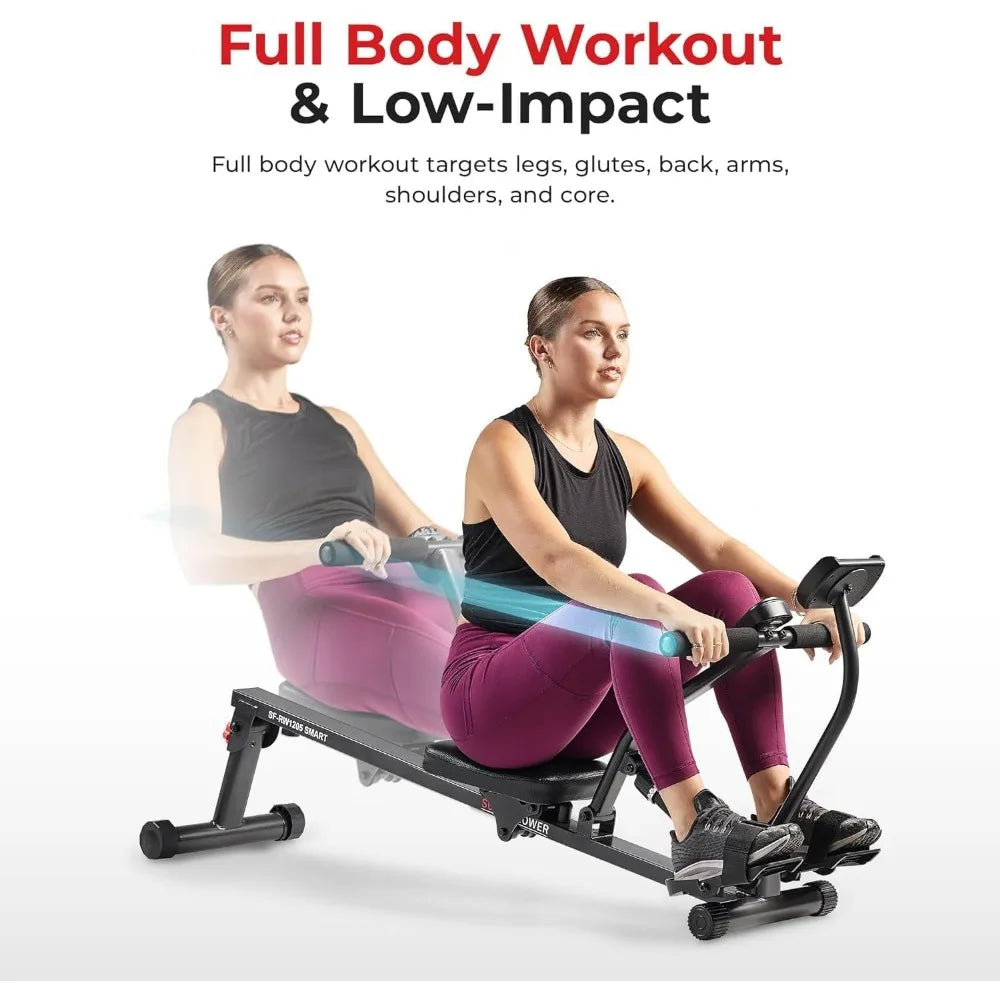 Sunny Health & Fitness Compact Adjustable Rowing Machine