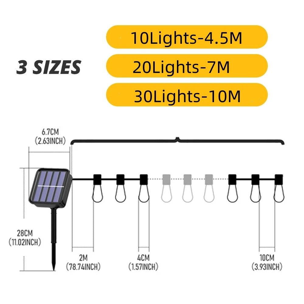 Waterproof  LED Solar String Lights