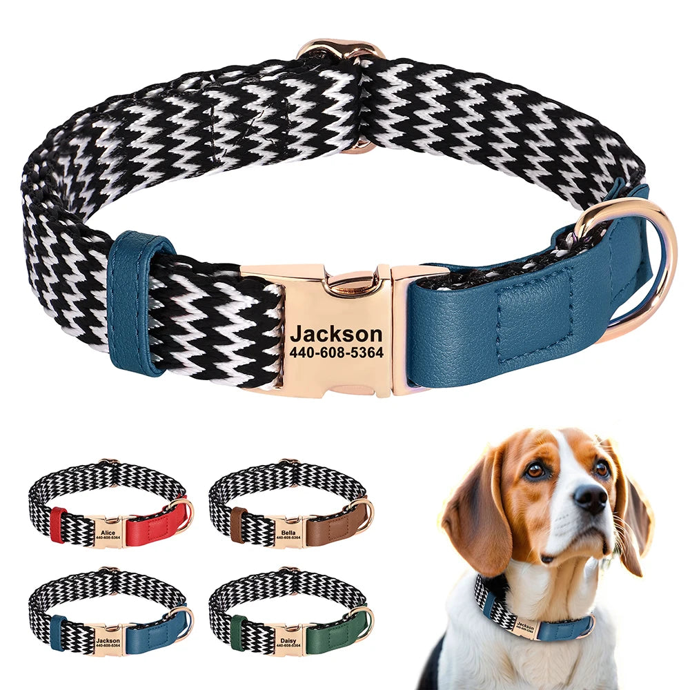 Custom Personalized Nylon Dog Collar