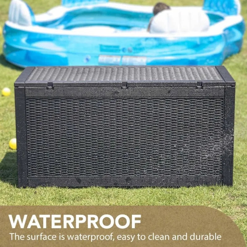 100 Gallon Waterproof Large Resin Deck Box