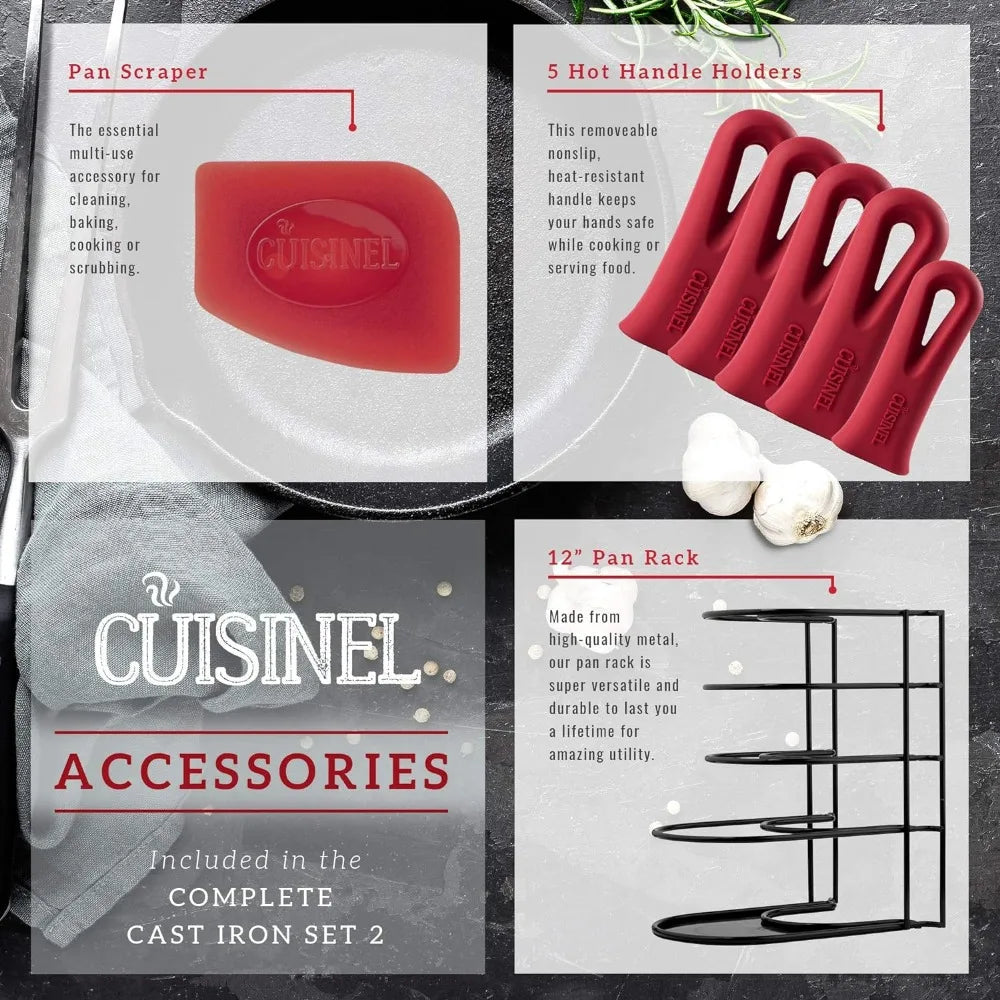 Cuisinel Cast Iron Non-stick Cookware set - One Shop Ventures