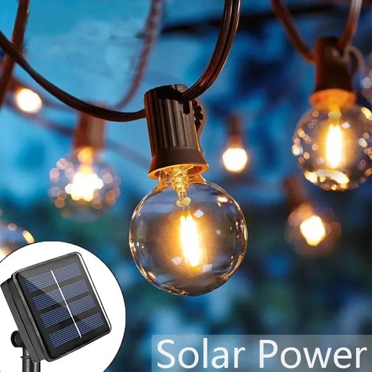 Waterproof Solar Powered LED String Globe Lights