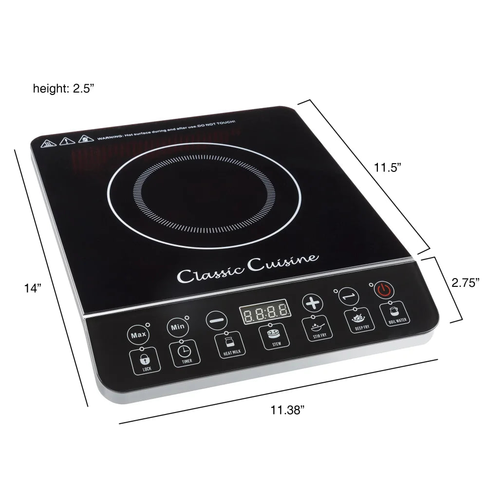 Induction Cooktop - Electric Hot Plate Stove Burner - One Shop Ventures