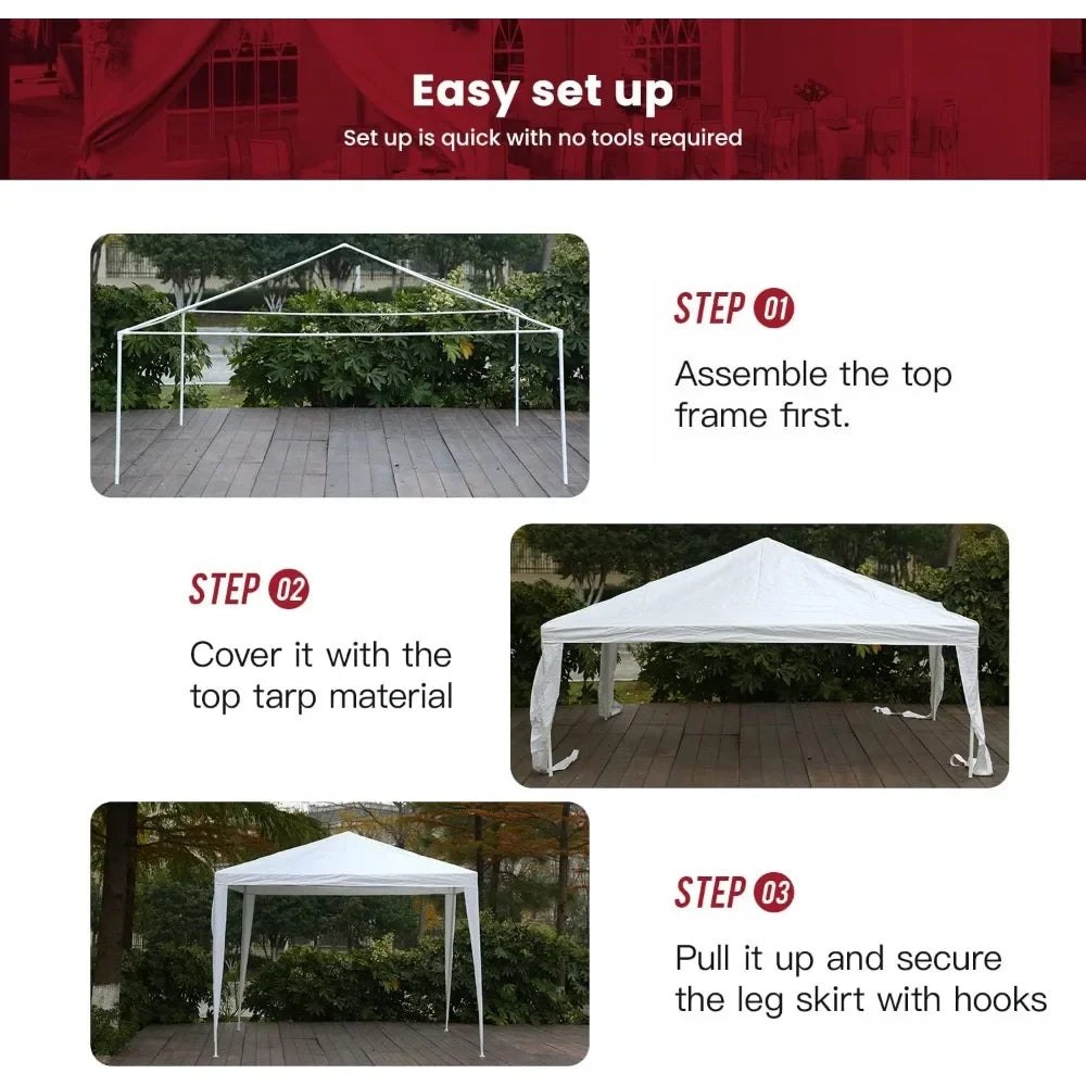 10x10 Gazebo Waterproof Outdoor Canopy Patio Tent Party Tent for Wedding BBQ Cater Freight Free Camping Supplies Dome Shelter - One Shop Ventures