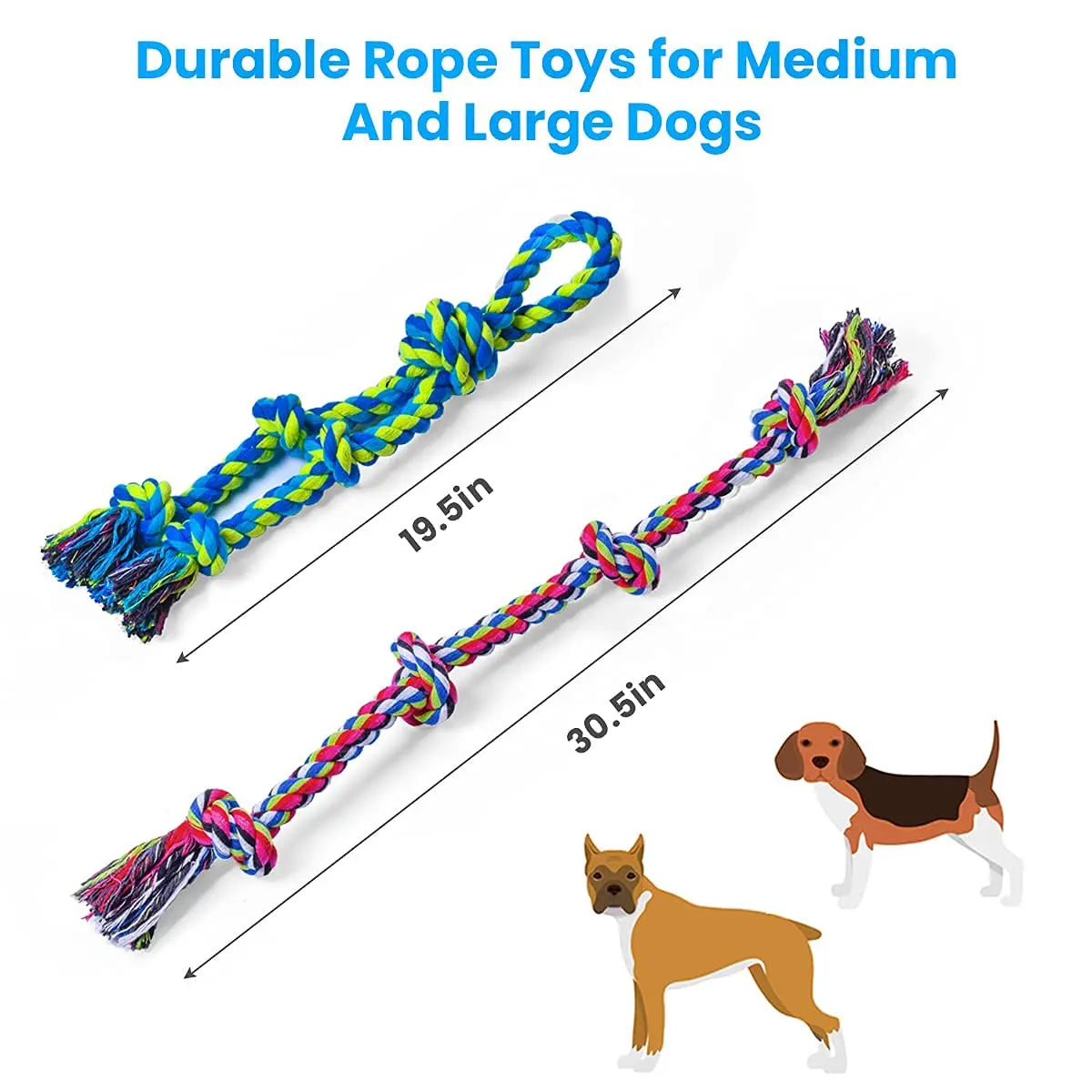 2-piece dog rope toys are suitable for large and medium-sized dogs - One Shop Ventures