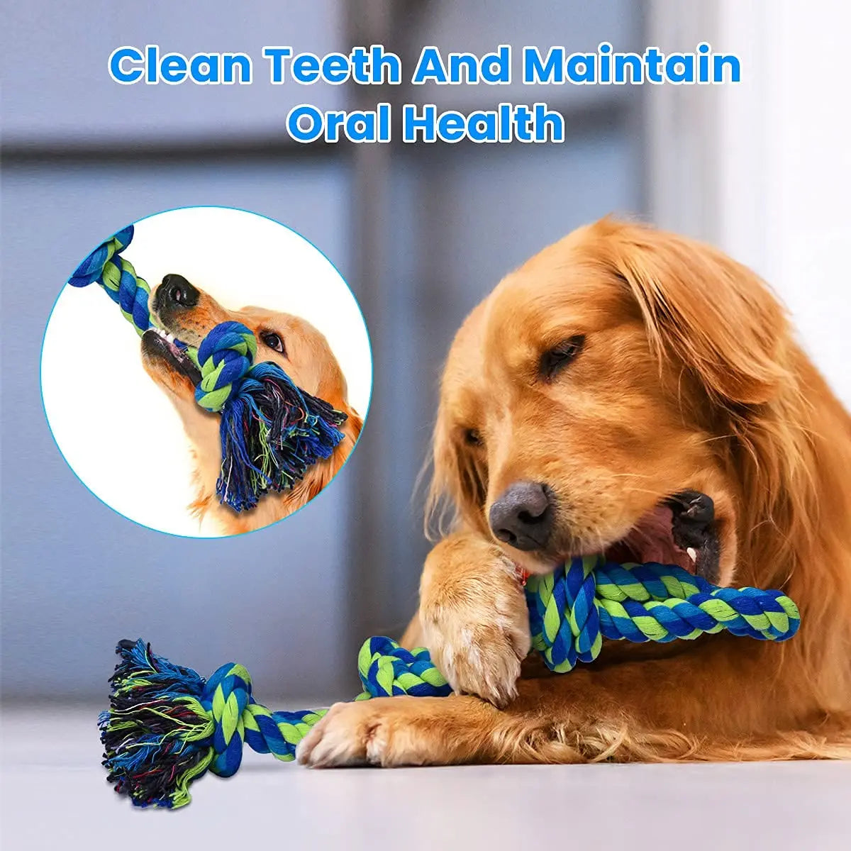 2-piece dog rope toys are suitable for large and medium-sized dogs - One Shop Ventures