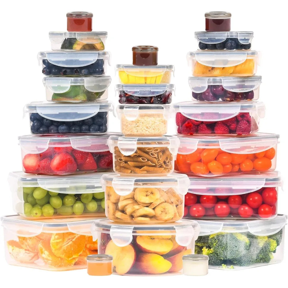 50 Pcs Large Food Storage Containers with Airtight Lids - One Shop Ventures