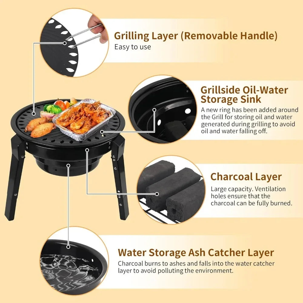 Portable Charcoal Grill With Carry Bag - One Shop Ventures