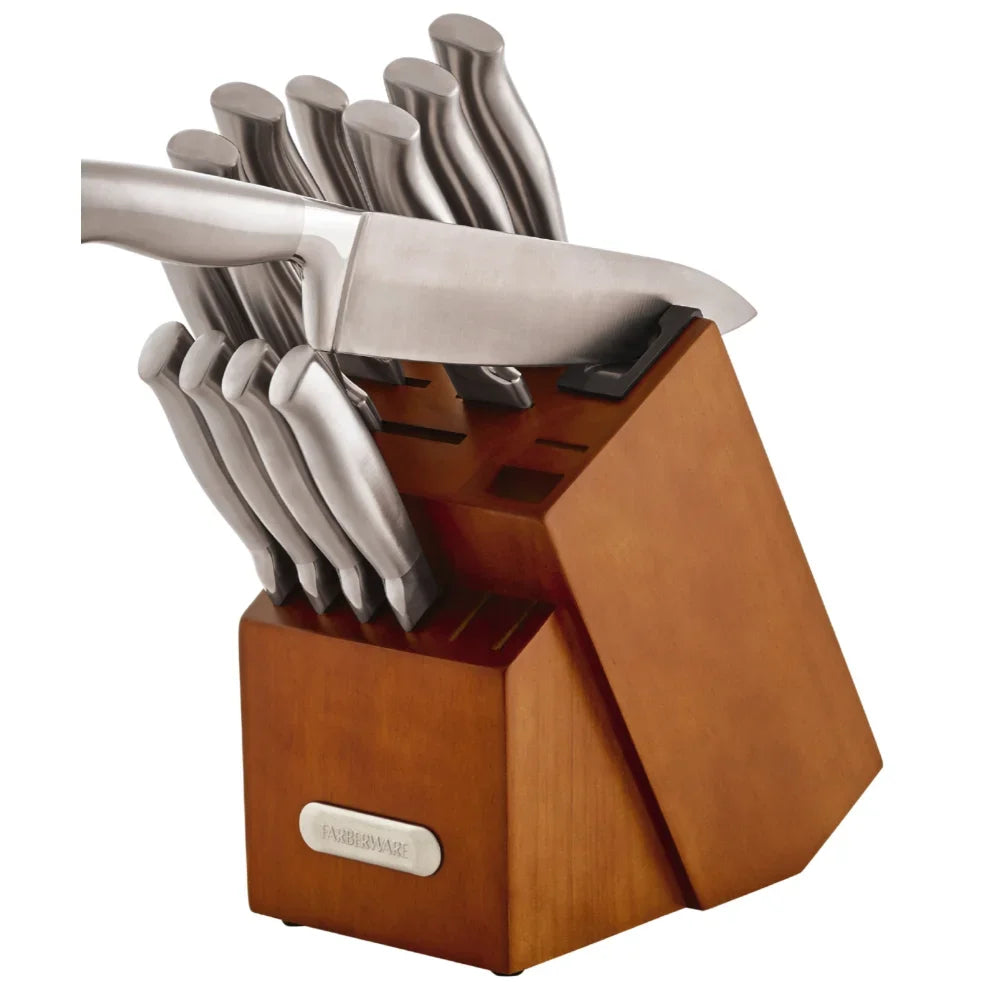 Professional 18-piece Forged Hollow Handle Stainless Steel Knife Block Set - One Shop Ventures