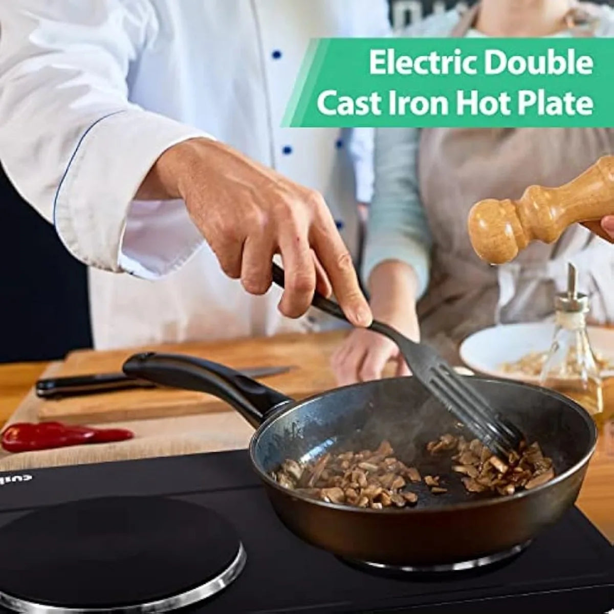 Portable 1800W Electric  Double Burner Hot Plate