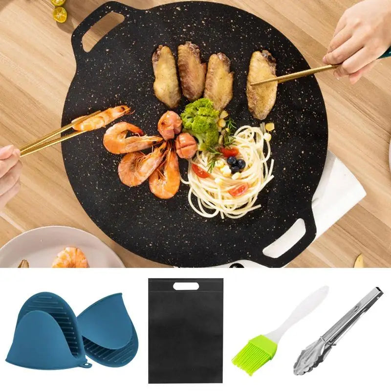 Outdoor Non-Stick Induction Camping Grill Plate - One Shop Ventures