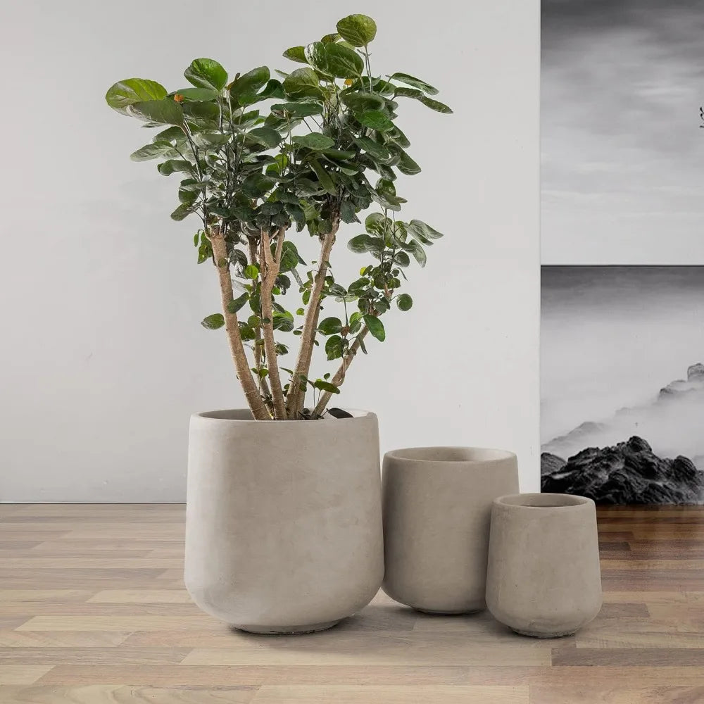 Round Concrete Planter Pots - One Shop Ventures