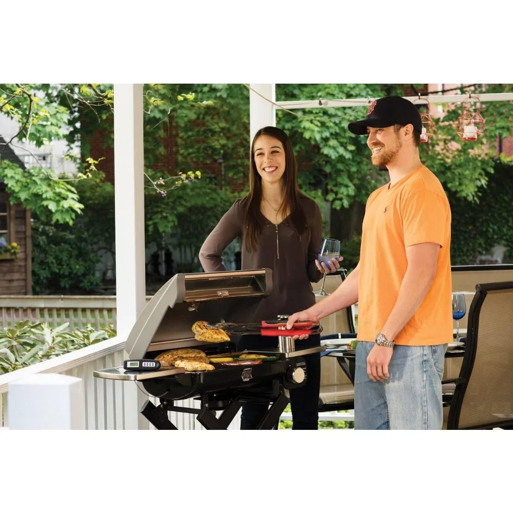 Roll-Away Stainless Steel Gas Grill for Camping - One Shop Ventures