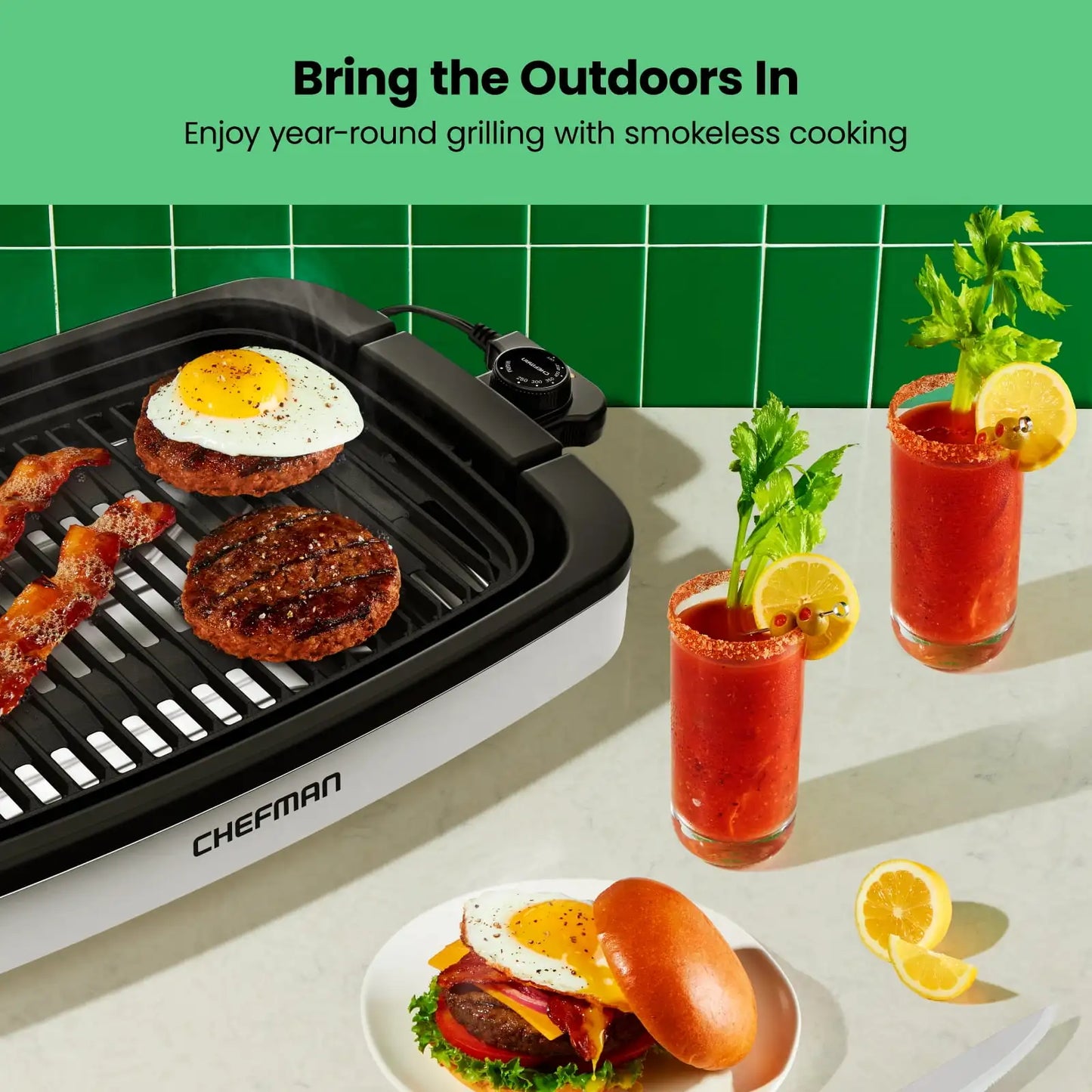 Smokeless Indoor Electric Grill with Adjustable Temperature Control - One Shop Ventures