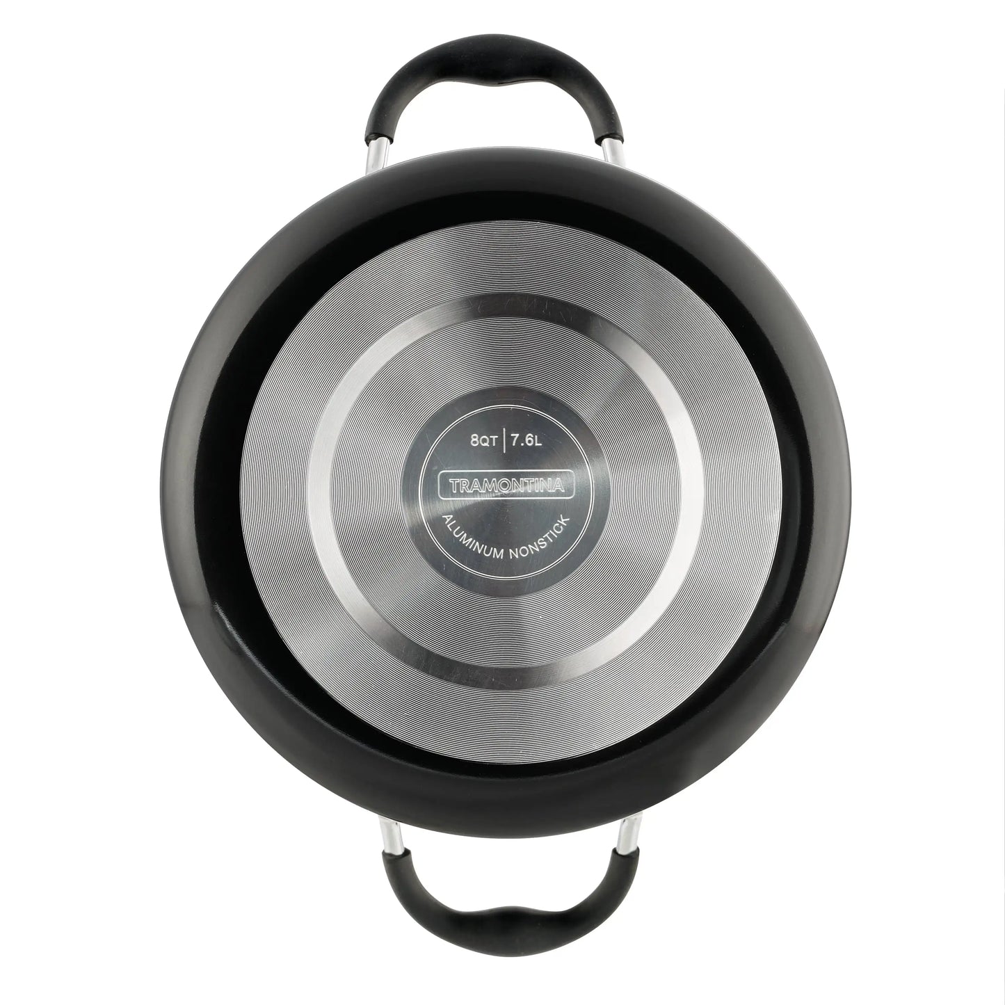 8-Qt Stock Pot Non Stick Cookware Aluminum with Tempered Glass Lid Handles - One Shop Ventures