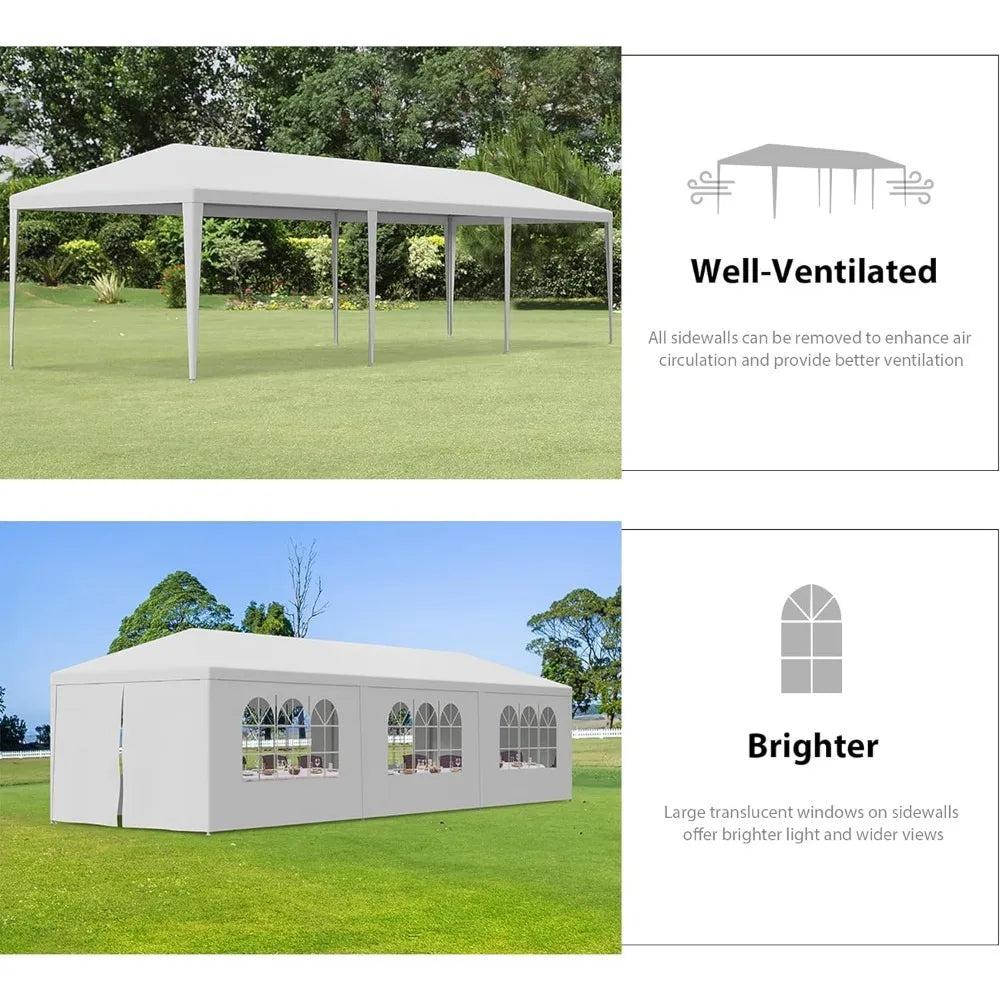 10'x30' Outdoor Canopy Tent W/Removable Sidewalls - One Shop Ventures